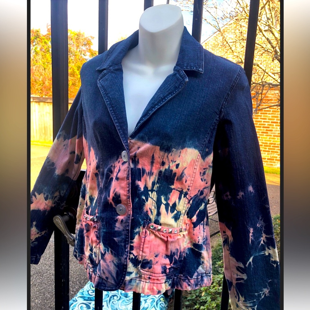 Denim Jacket! Young woman gifts. Limited Too Jacket! Tie dyed Teen Jacket CUTE